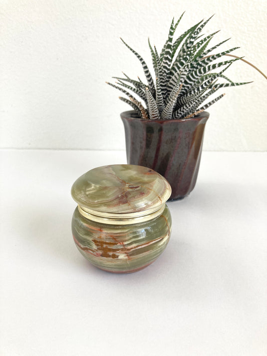 Onyx Trinket Box w/ Hinged Lid