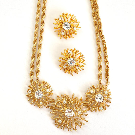 KJL for Avon Necklace & Earrings Starburst Set