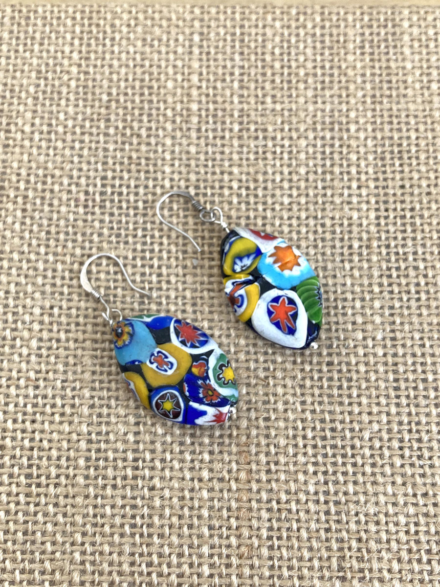 Millefiori Clay Drop Earrings