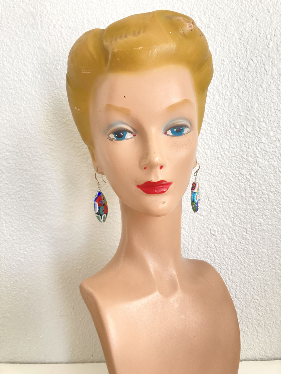 Millefiori Clay Drop Earrings