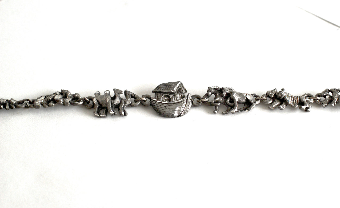 Pewter Noah's Ark Bracelet marked EJC 96
