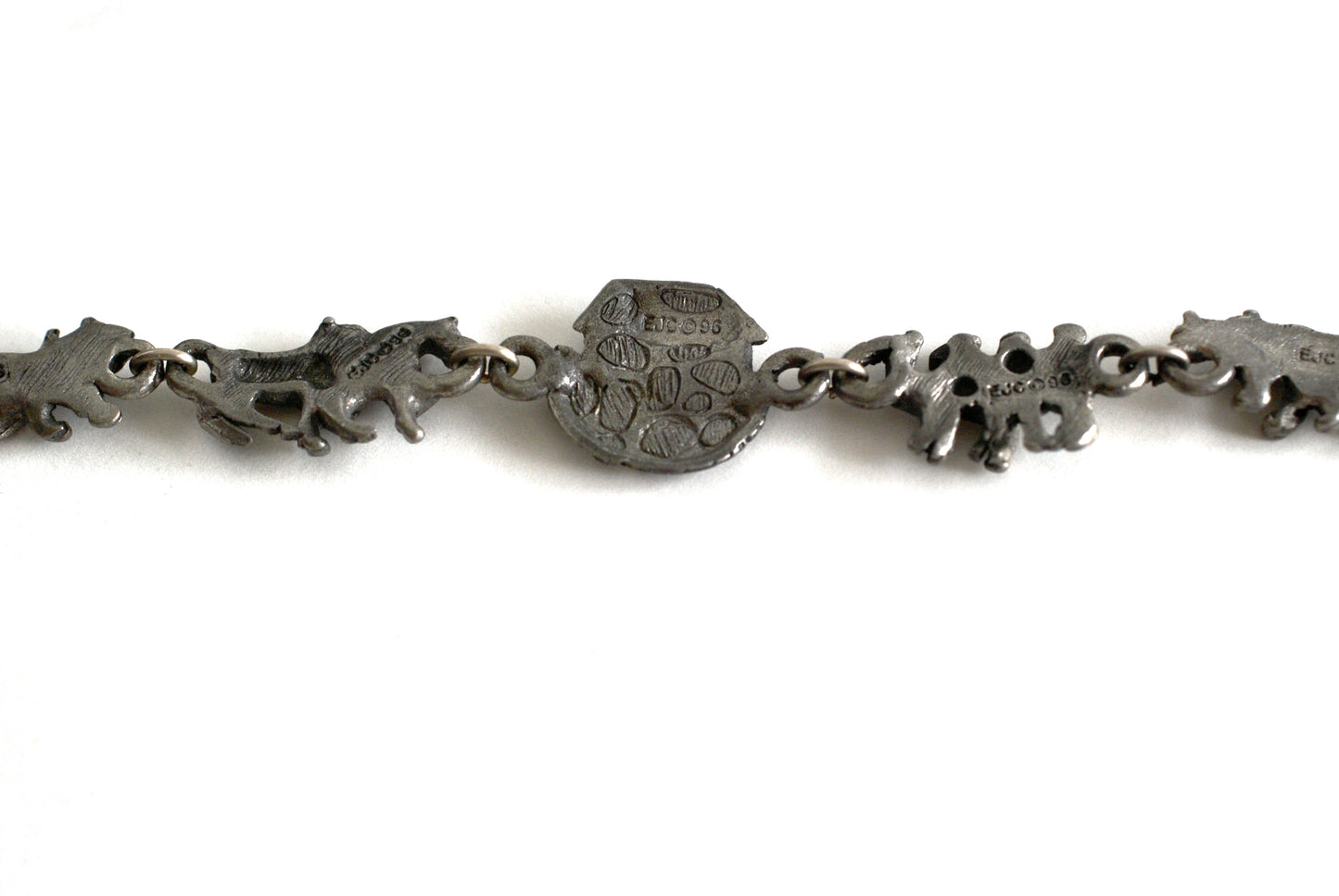 Pewter Noah's Ark Bracelet marked EJC 96