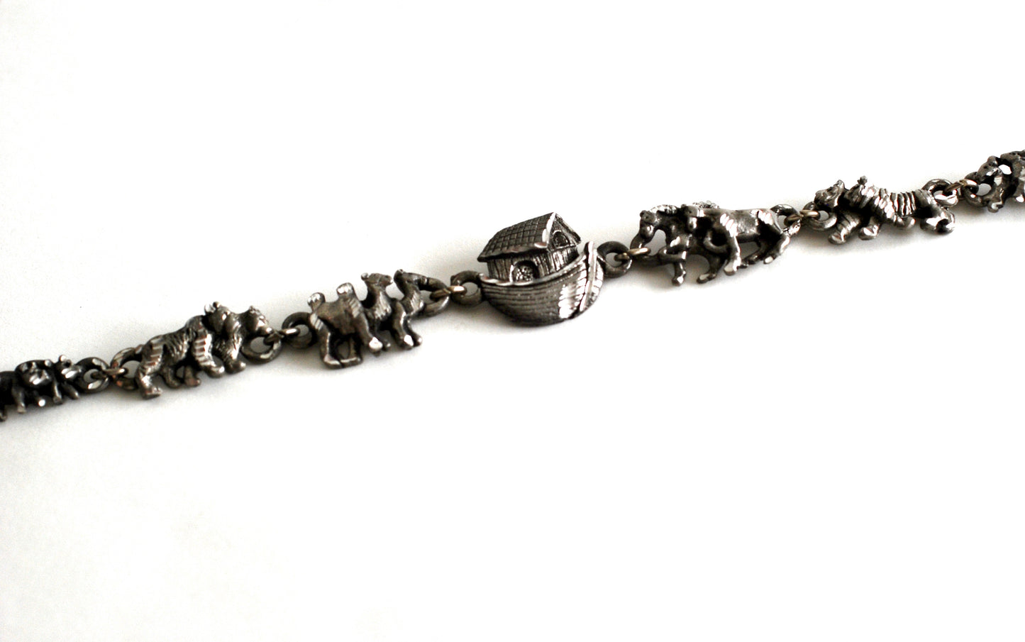Pewter Noah's Ark Bracelet marked EJC 96