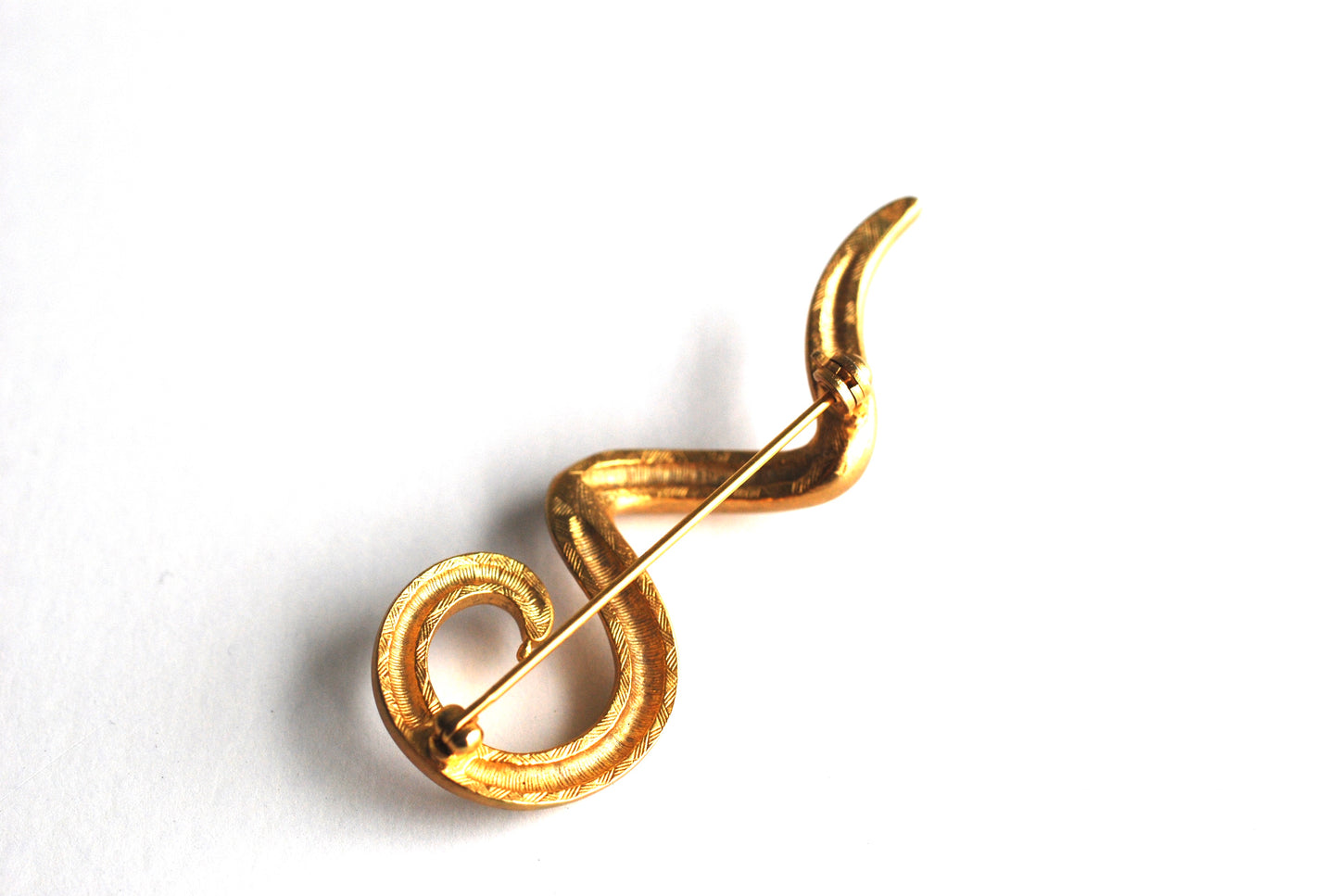 Vintage Gold-Tone Squiggle Brooch