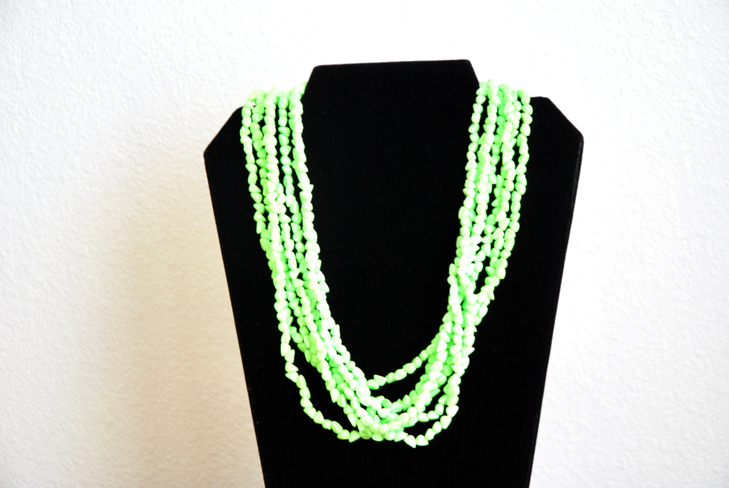 Lime Green Multi Strand Necklace