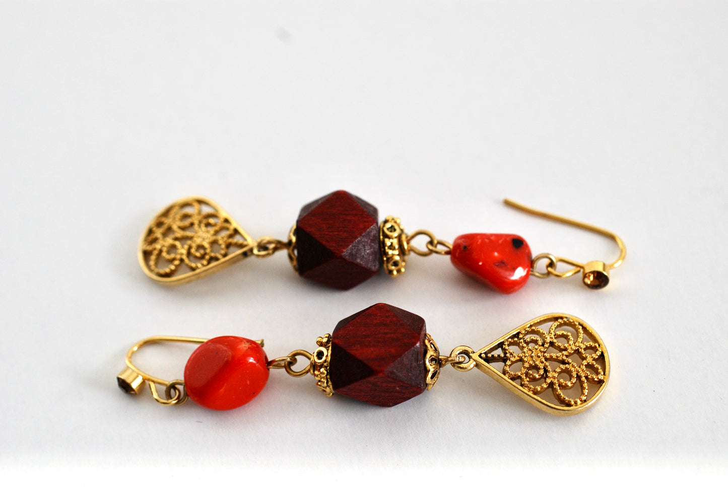 Fall Colors Mixed Media Dangle Earrings