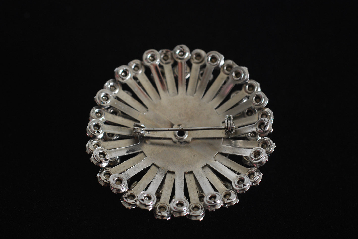 Large Rhinestone Starburst Brooch