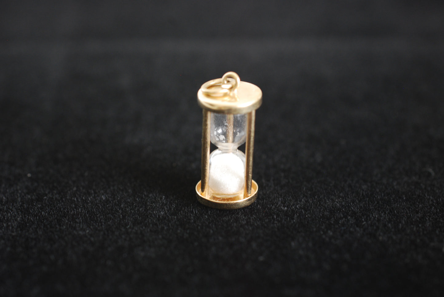 14k Gold Vintage Hourglass Charm Marked TC