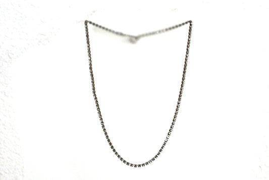 Single Strand Rhinestone Choker Necklace