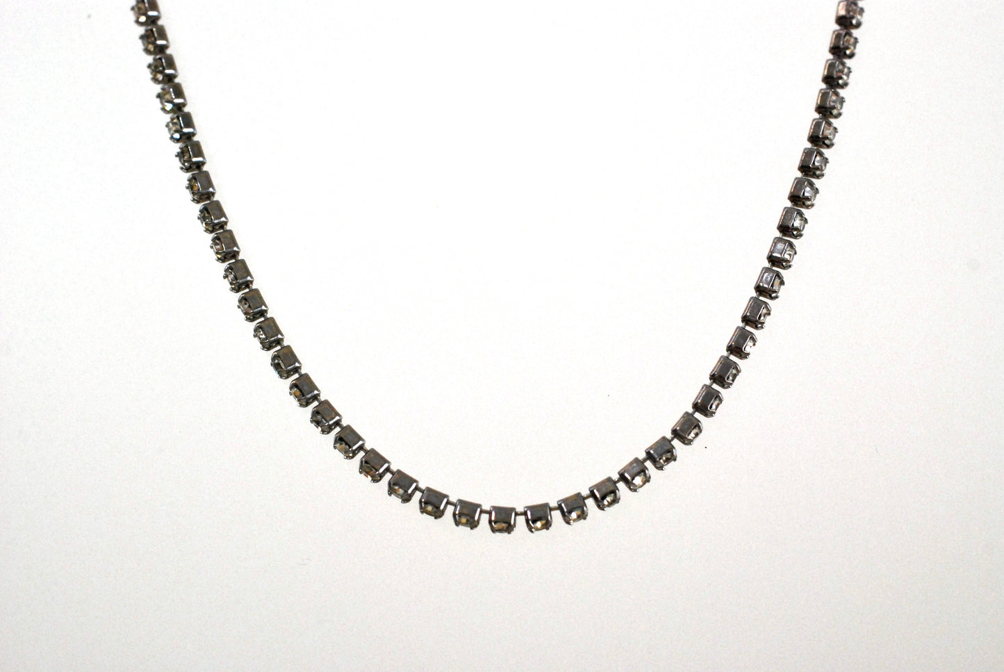 Single Strand Rhinestone Choker Necklace