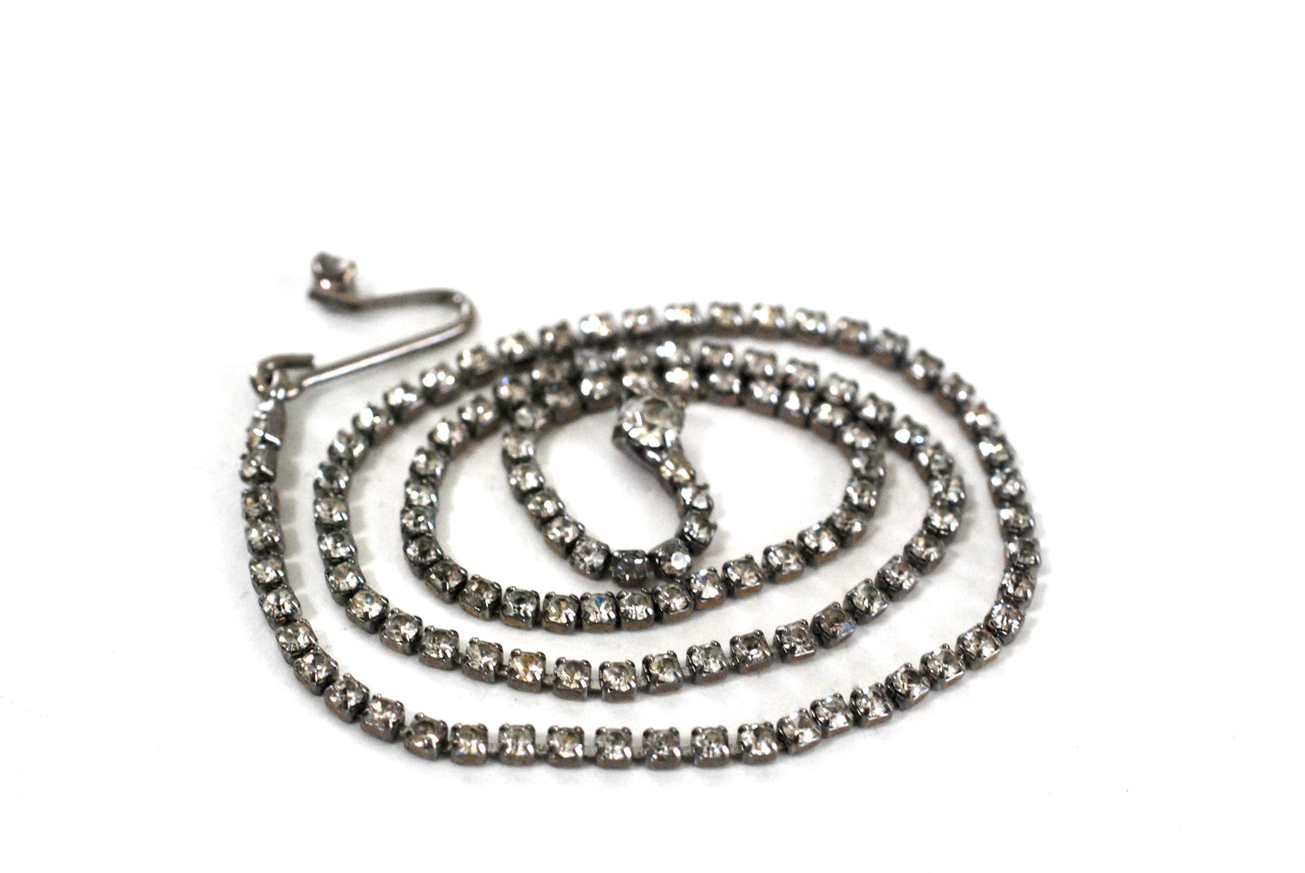 Single Strand Rhinestone Choker Necklace