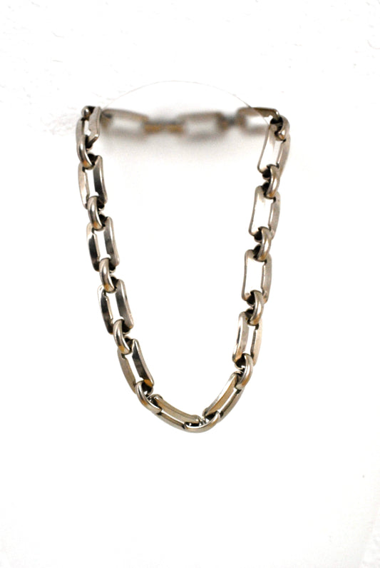 Vintage Chunky Steel Link Choker Necklace
