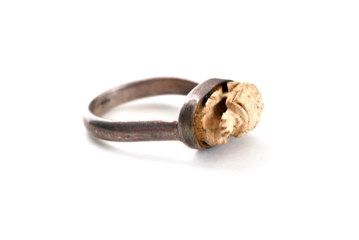 Egyptian Revival Sterling Silver Scarab Ring