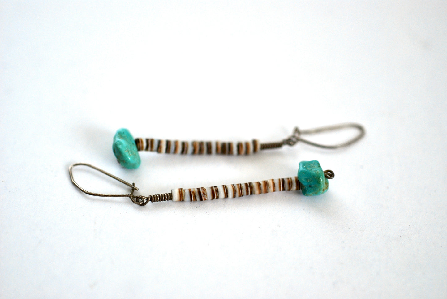 1970s Heishi and Turquoise Earrings