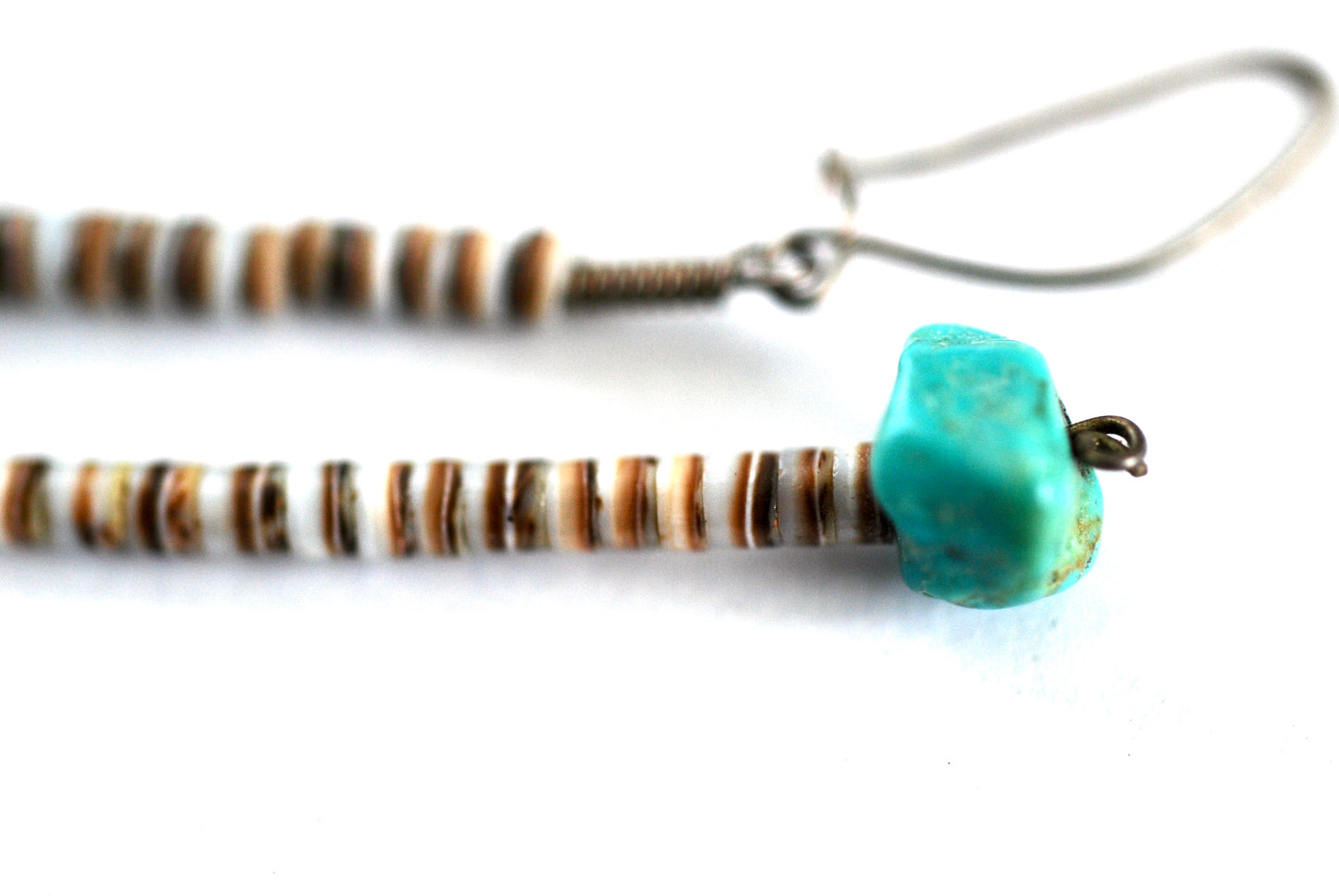 1970s Heishi and Turquoise Earrings