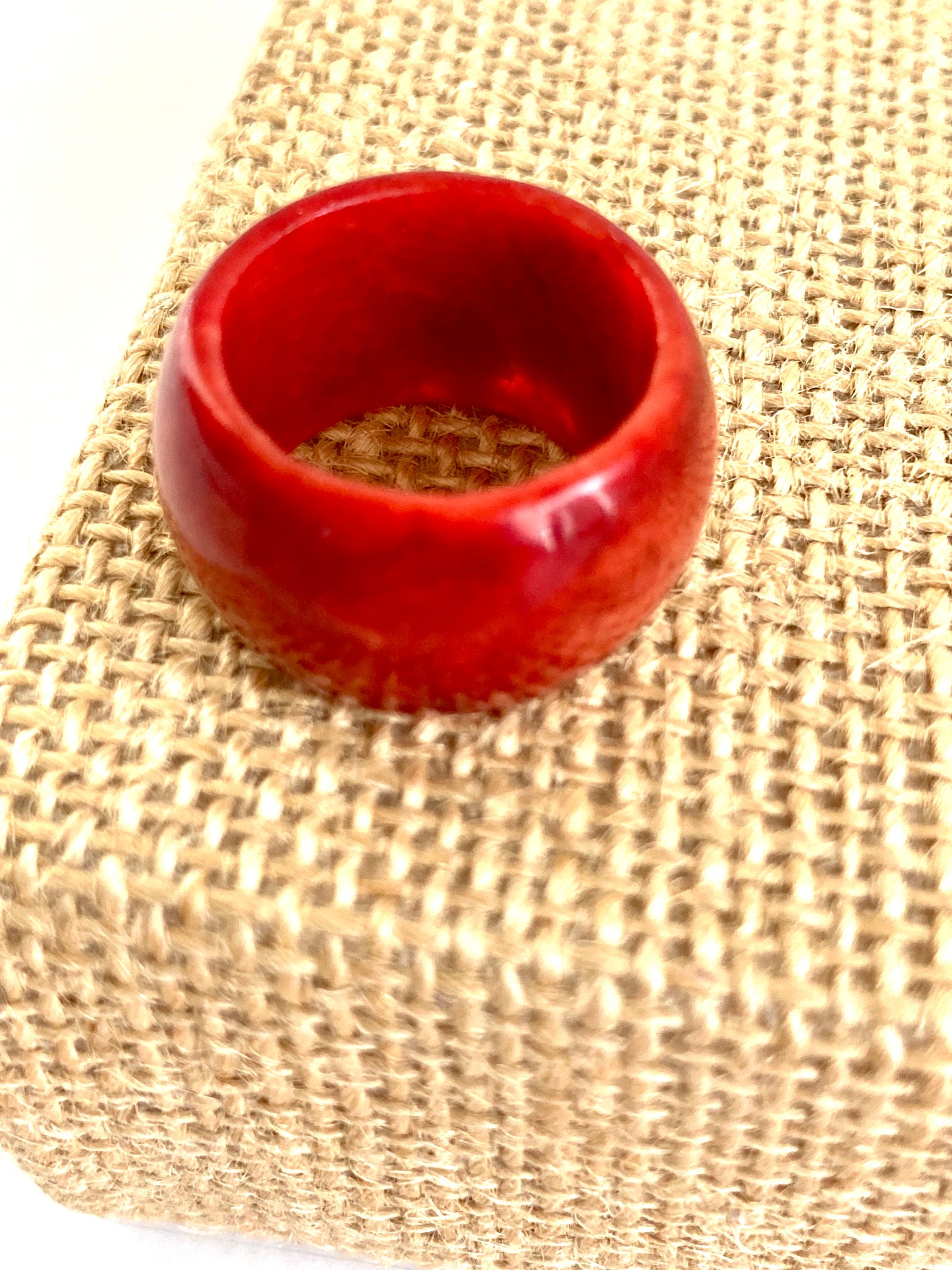 Dyed Agate Wide Band Ring