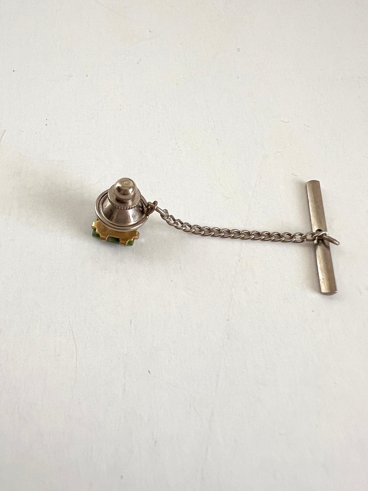 Jadeite Square Tie Tack