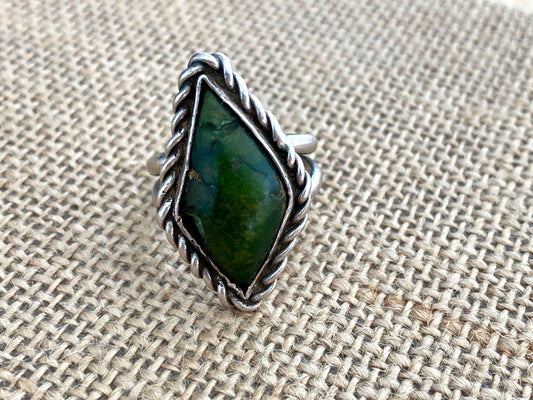 Vintage 1970s Turquoise Ring Unisex