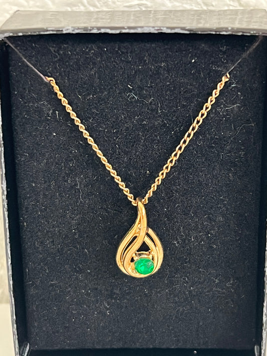 Simulated Emerald Necklace by Ronté of Beverly Hills
