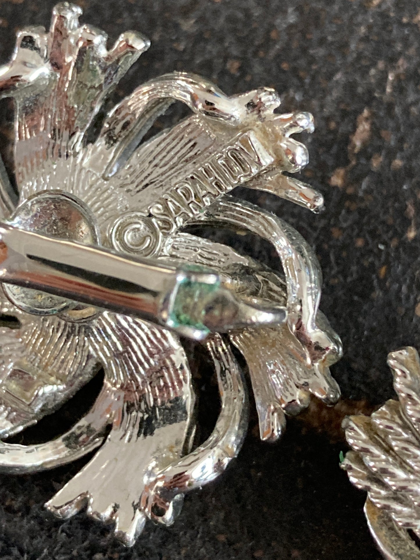 Silver Swirl Earrings w/Pearl Centers Sarah Coventry