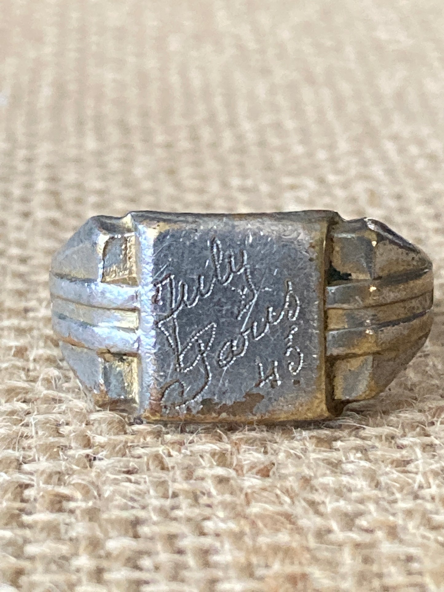 WWII Souvenir Trench Art Ring Paris 1945