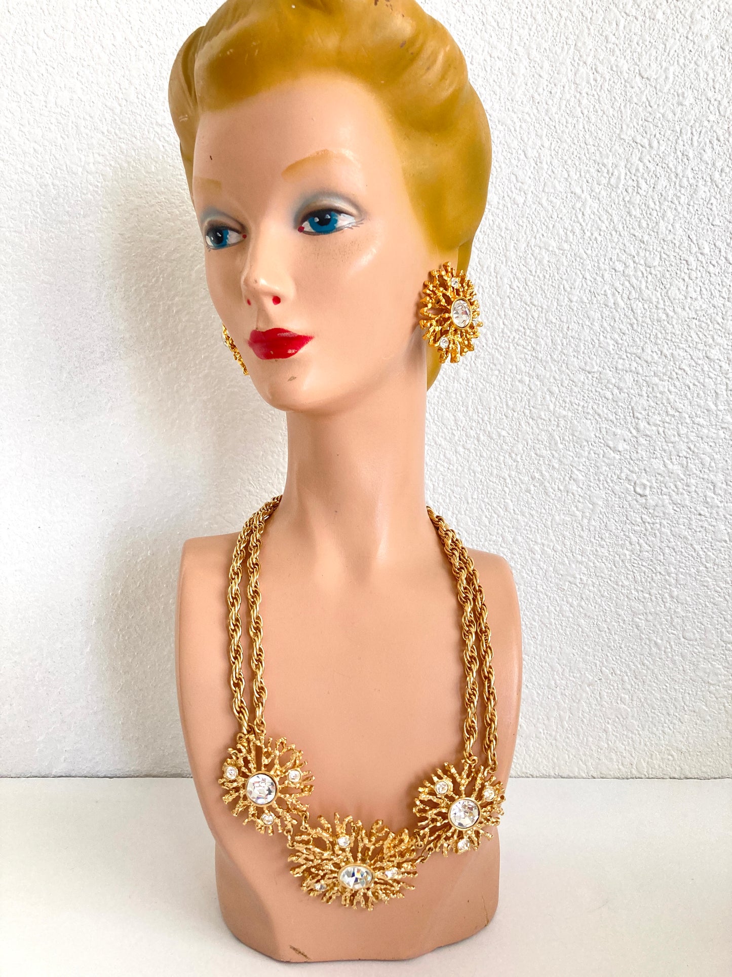 KJL for Avon Necklace & Earrings Starburst Set