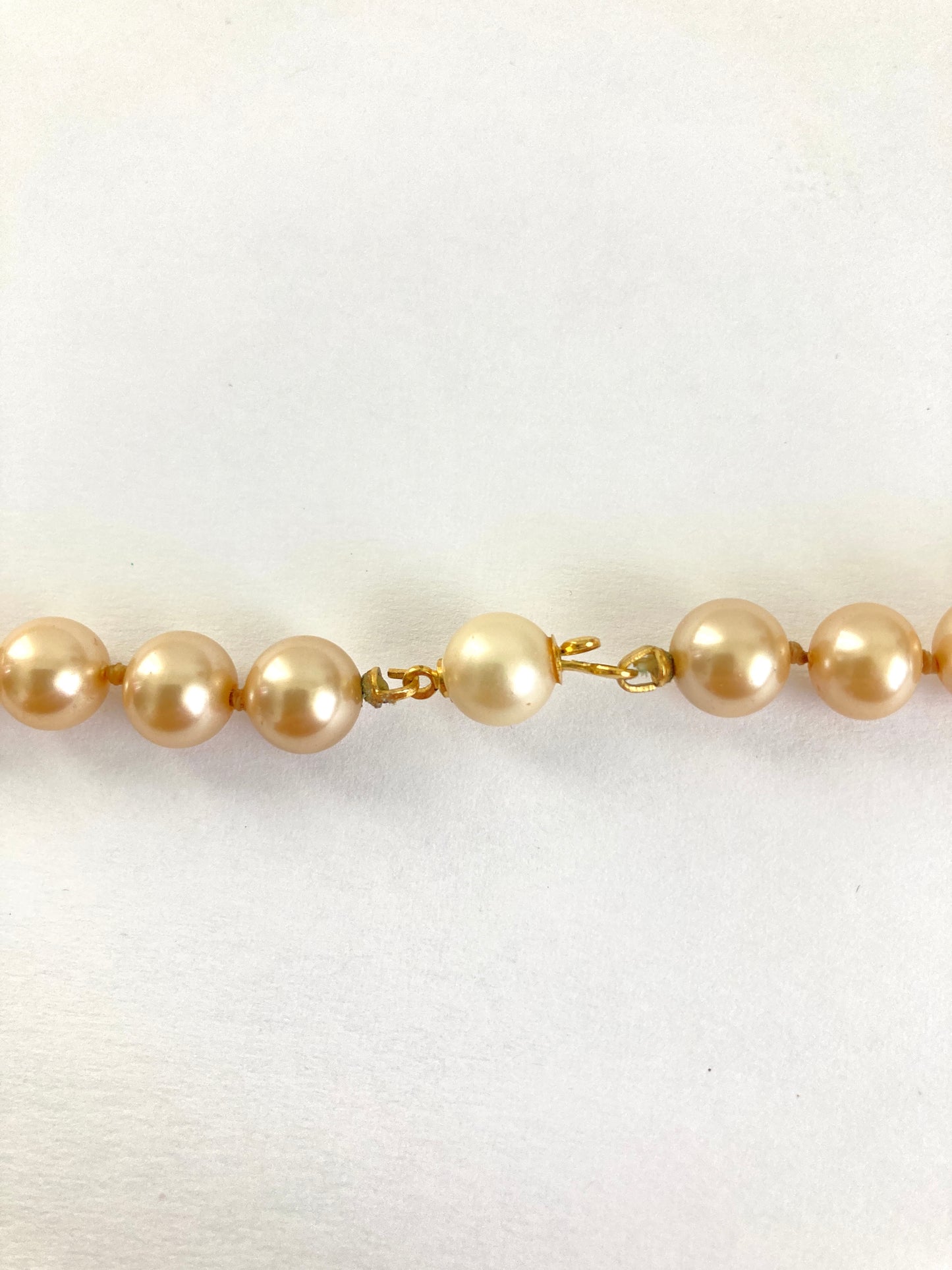 Vintage Single Strand of Cream Pearls