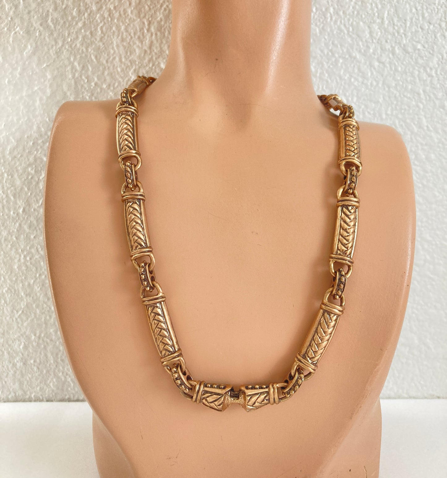 Egyptian Revival Brass Necklace