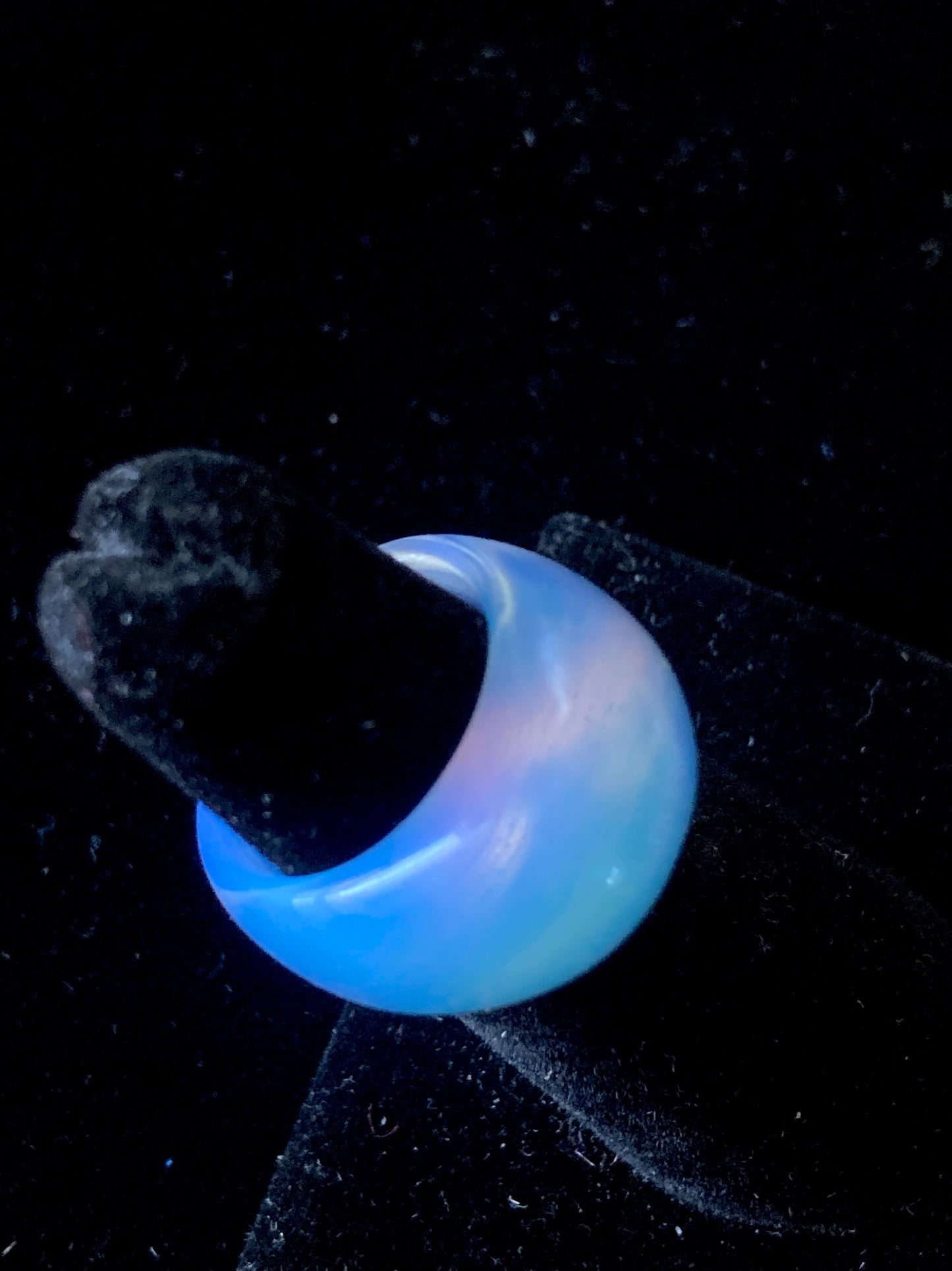 Lucite Dome Bubble Ring in Pearlescent Milky White Size 5 3/4