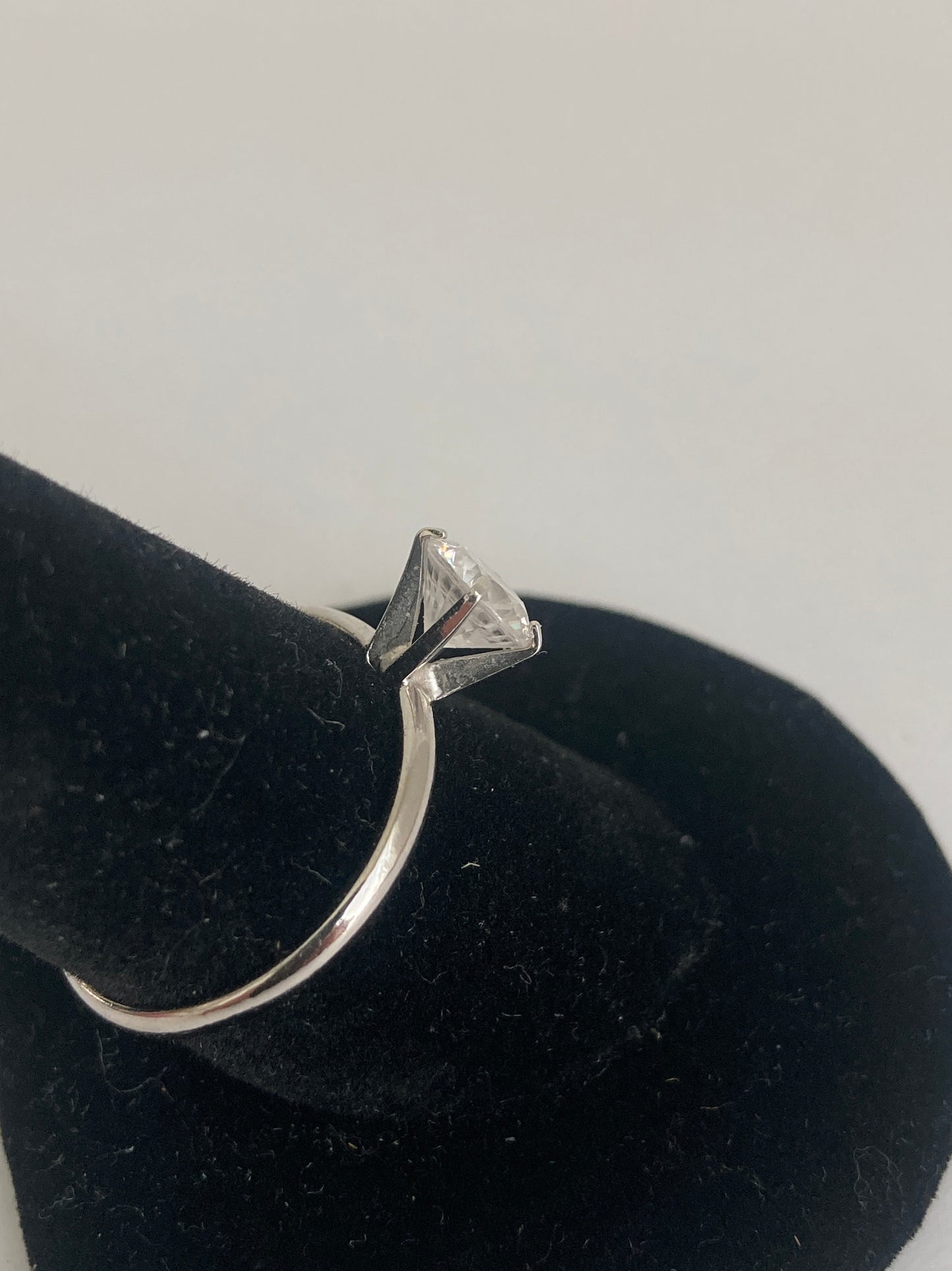 Lindenwold Sterling 1k CZ Solitaire Ring Size 9 1/2