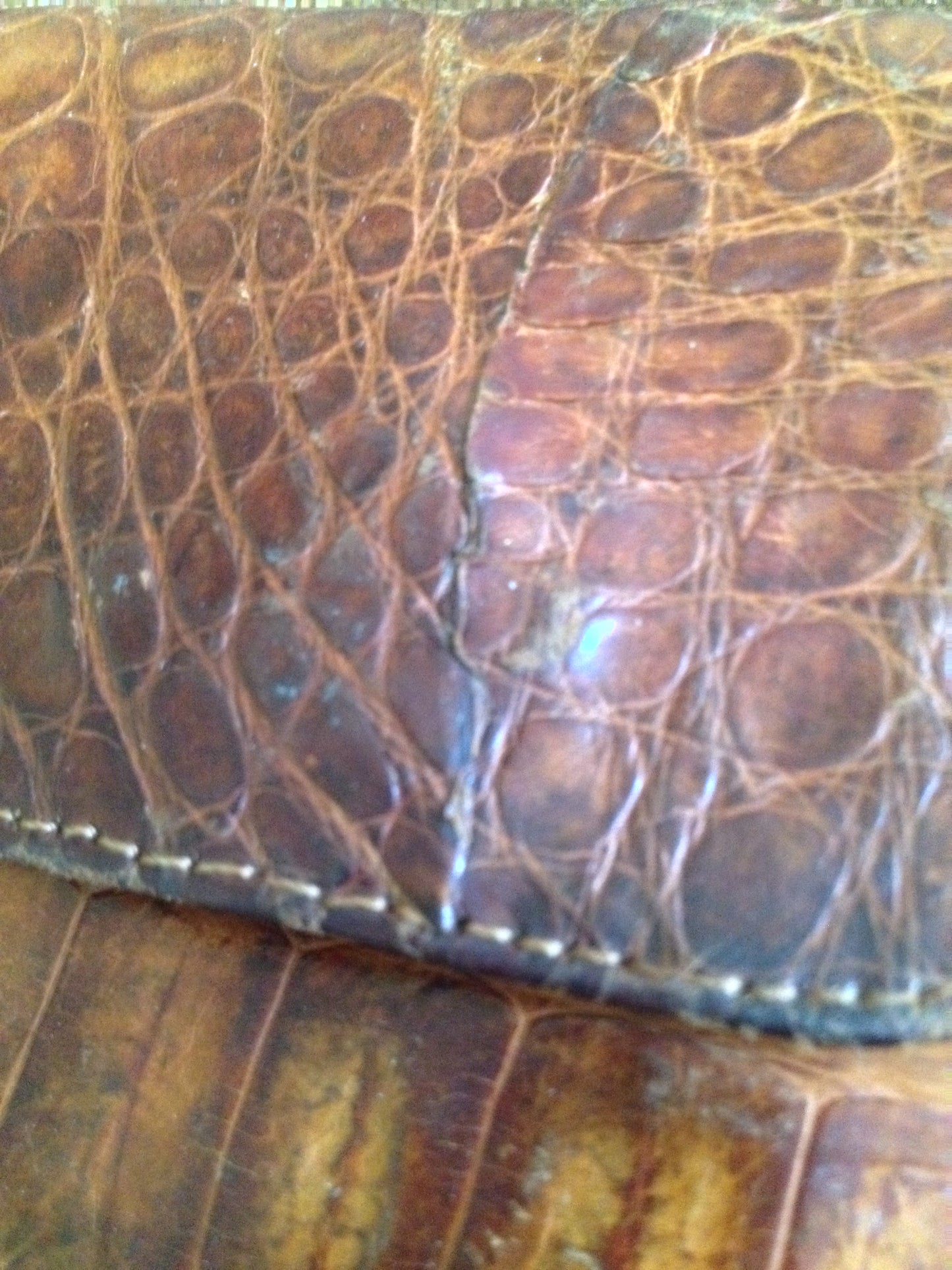 Alligator Wallet With Built in Coin Purse Billfold Vintage