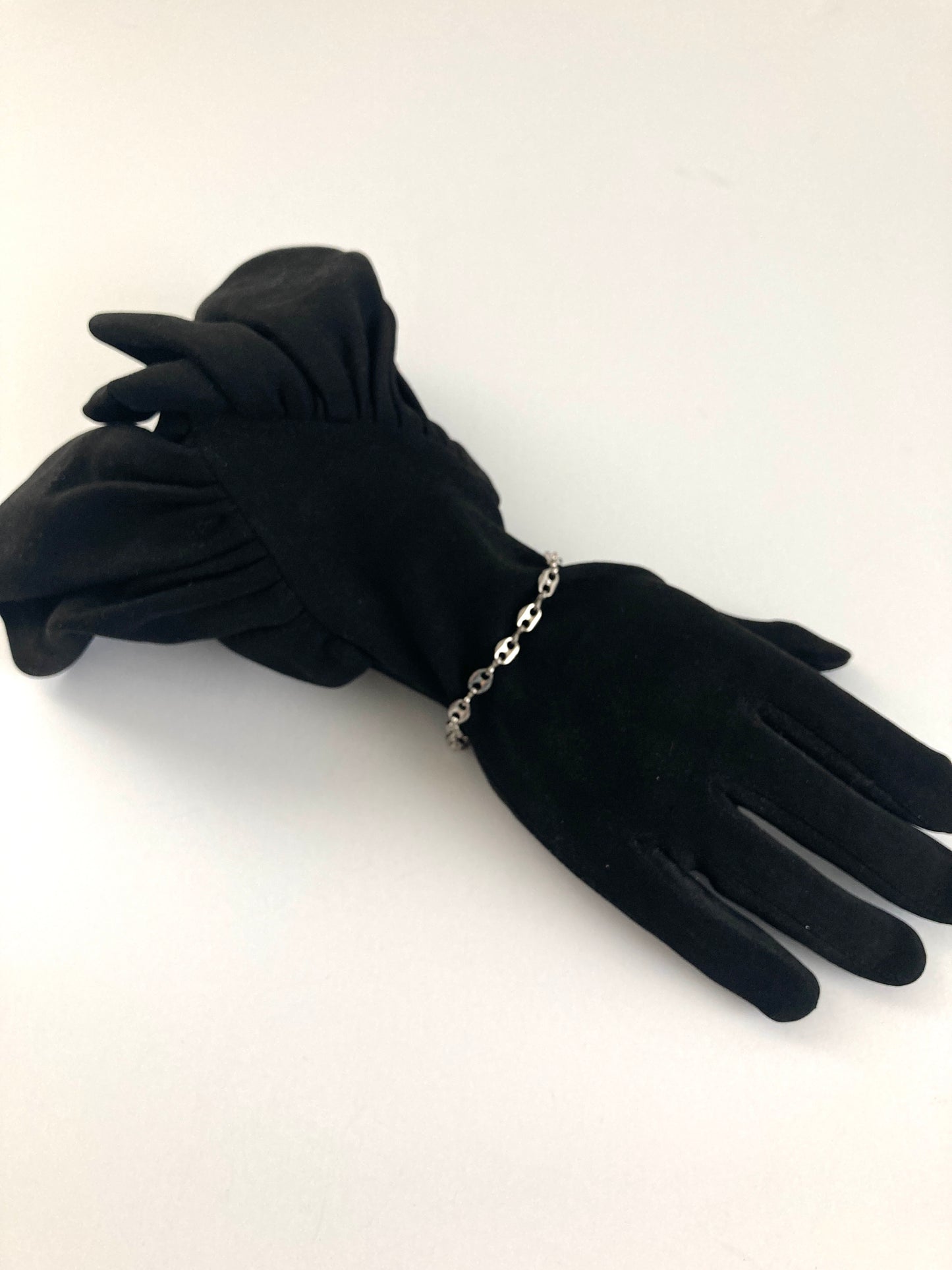 Ladies Mariner Chain Bracelet 14k White Gold Shell