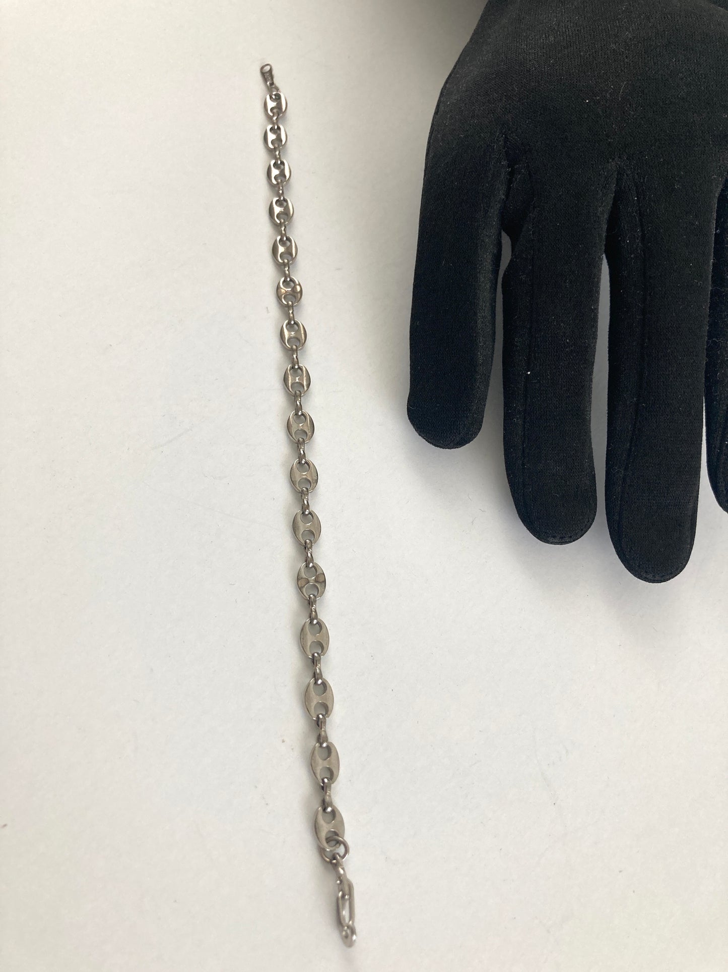 Ladies Mariner Chain Bracelet 14k White Gold Shell