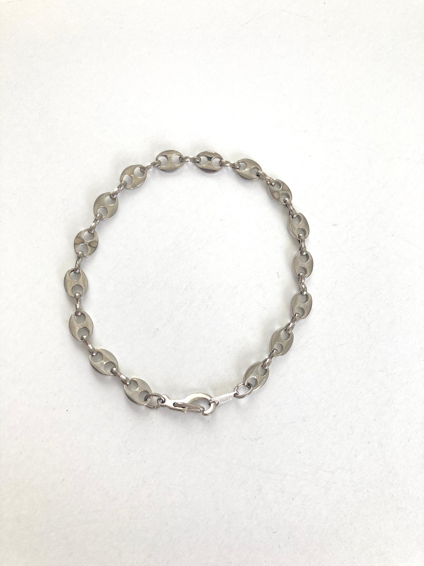 Ladies Mariner Chain Bracelet 14k White Gold Shell