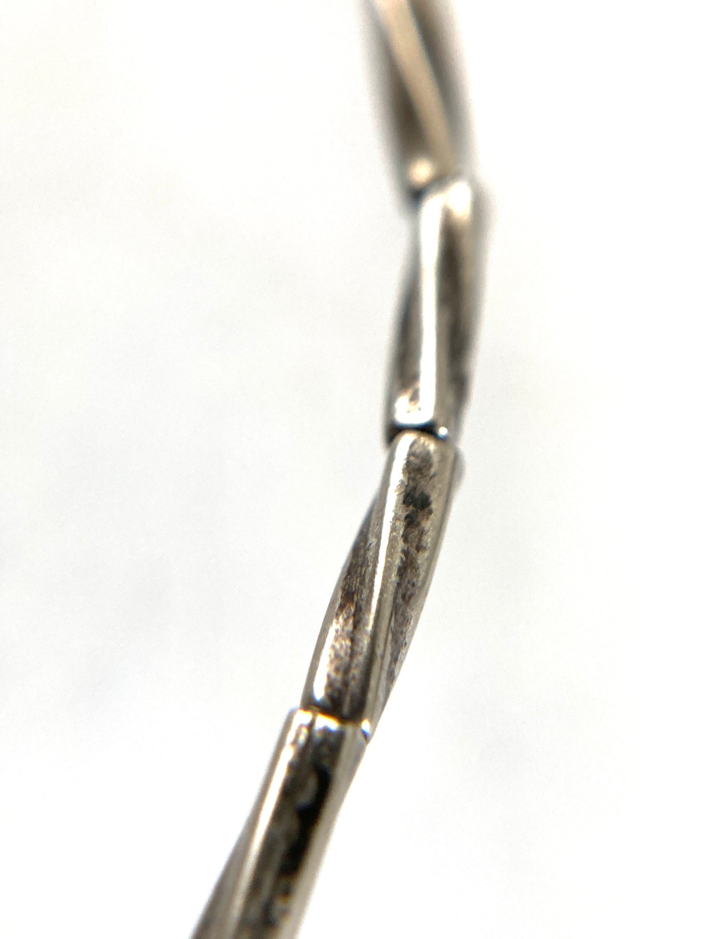 1970s Twisted Liquid Silver and Turquoise Necklace