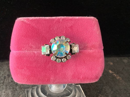 Large AB Rhinestone Cocktail Ring