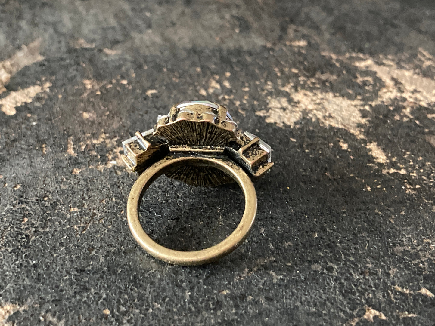 Large AB Rhinestone Cocktail Ring