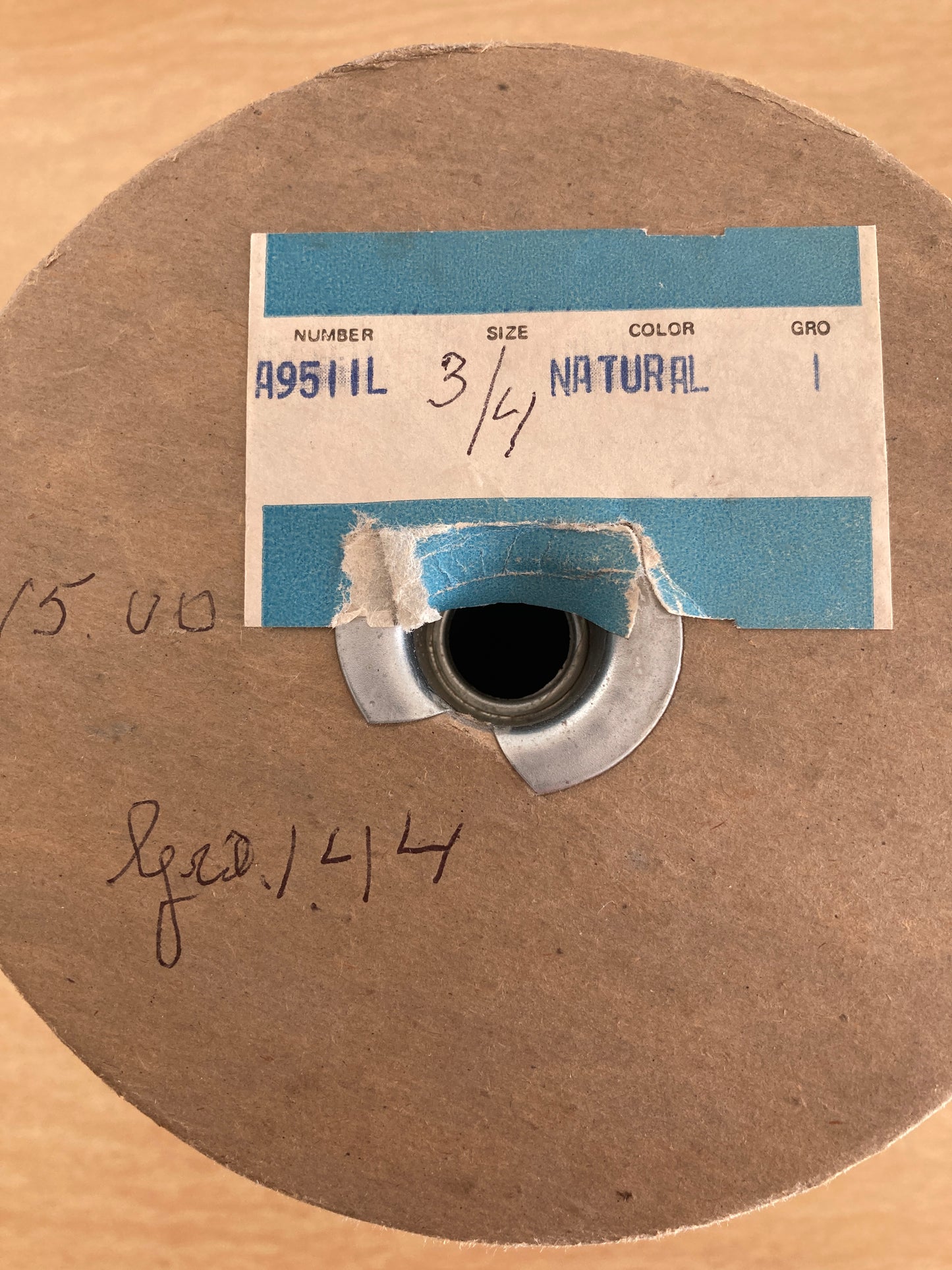 Cotton Lace Trim Full Spool Natural 144 Yards 3/4 Inch