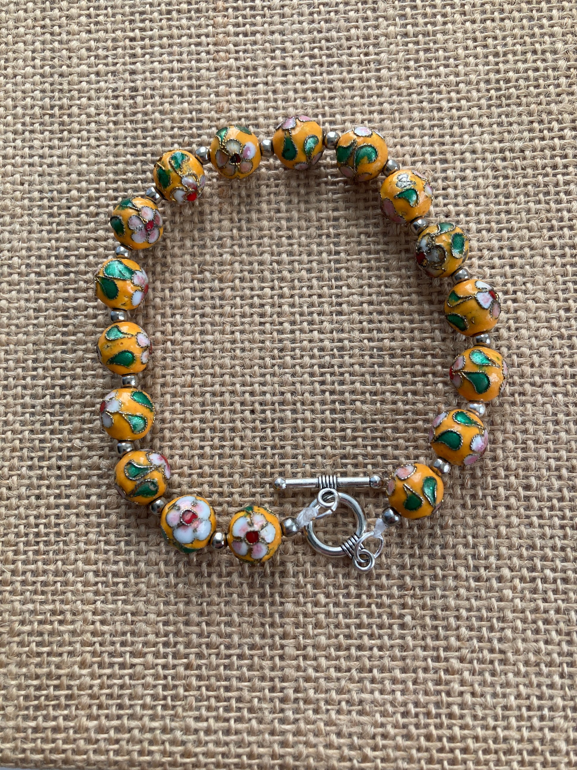 Extra Large Wedding Cake Bead Bracelet w/Toggle Clasp