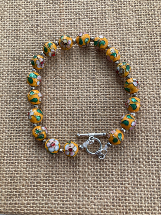 Extra Large Wedding Cake Bead Bracelet w/Toggle Clasp