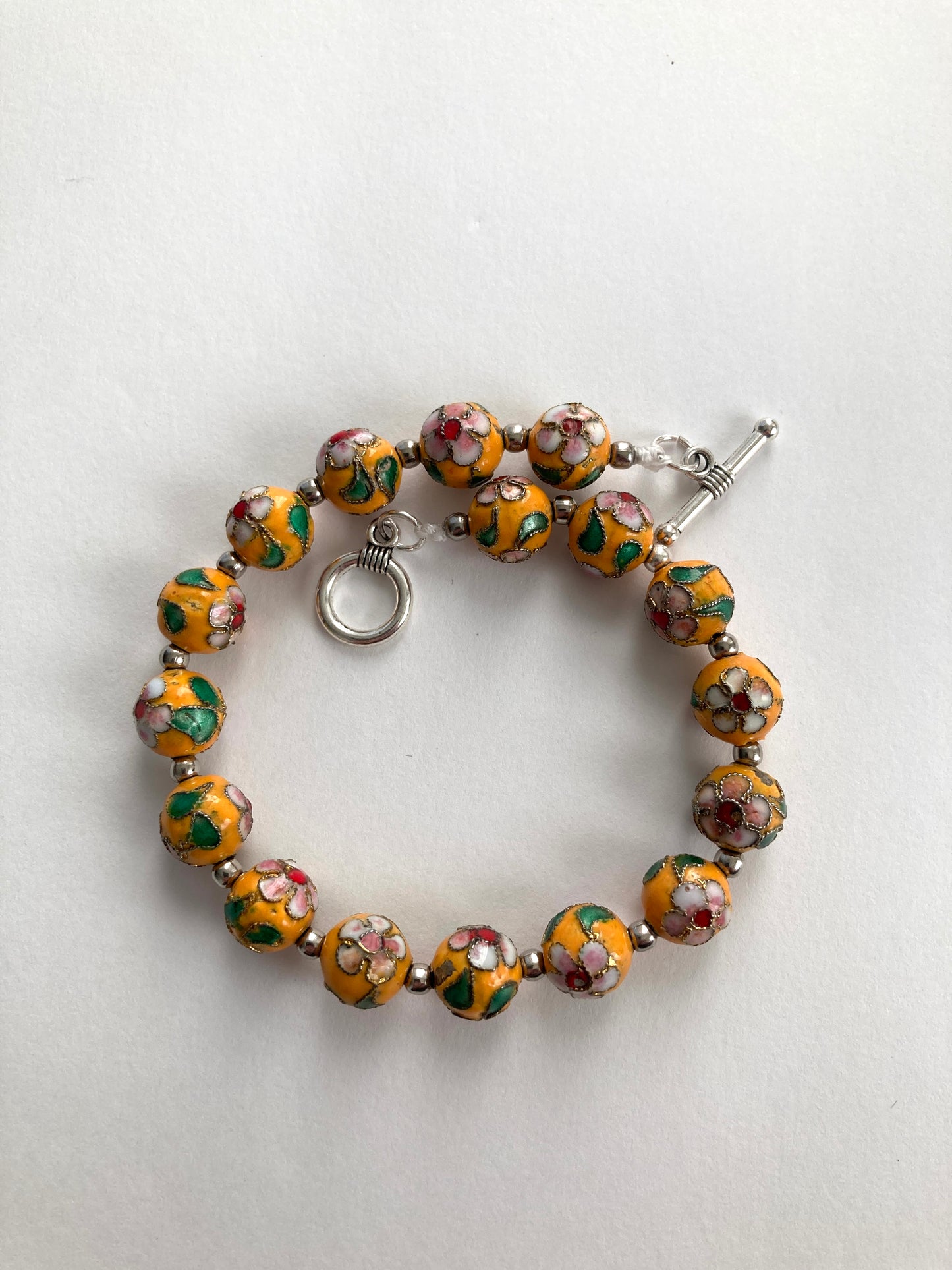 Extra Large Wedding Cake Bead Bracelet w/Toggle Clasp