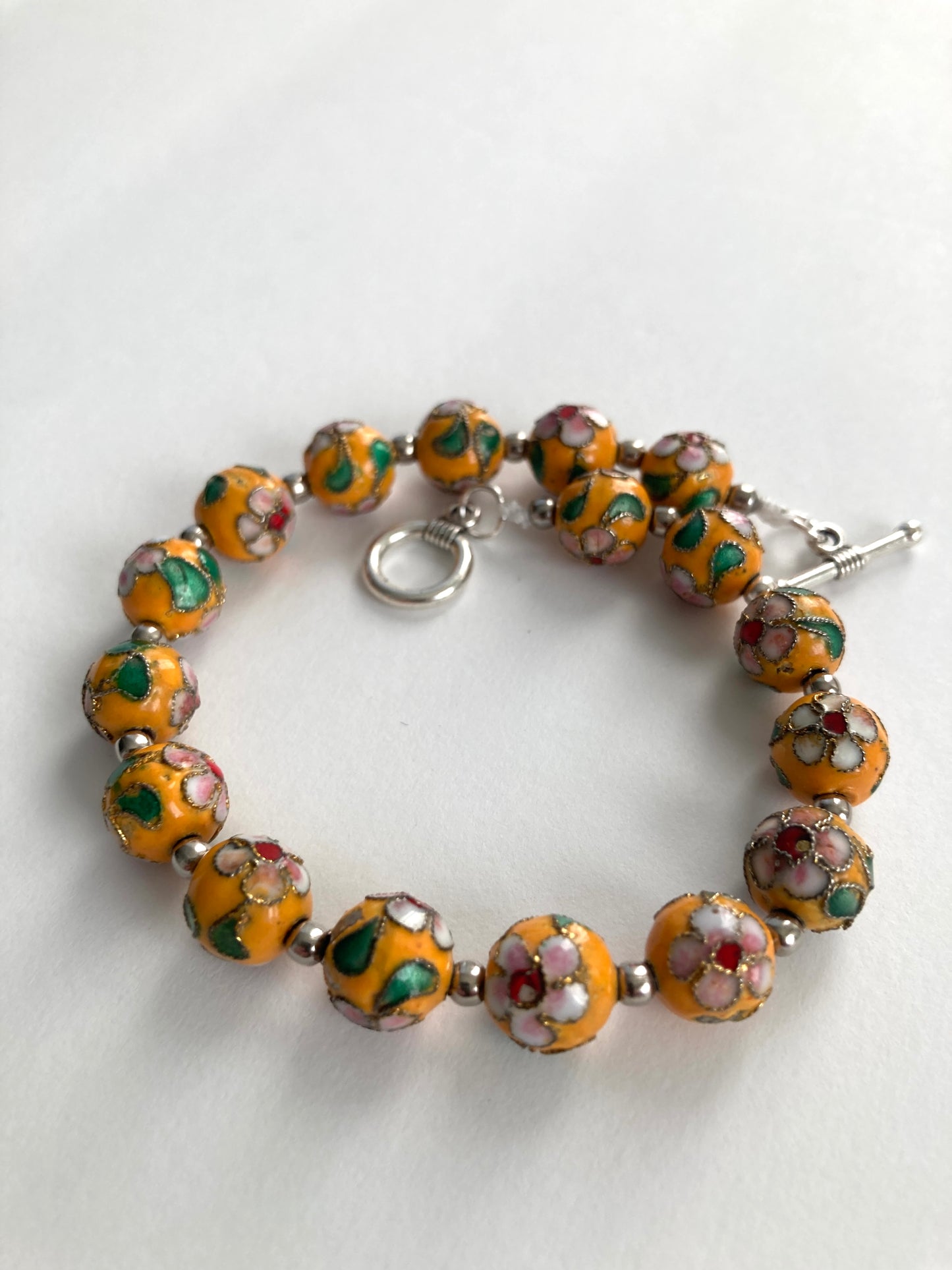 Extra Large Wedding Cake Bead Bracelet w/Toggle Clasp