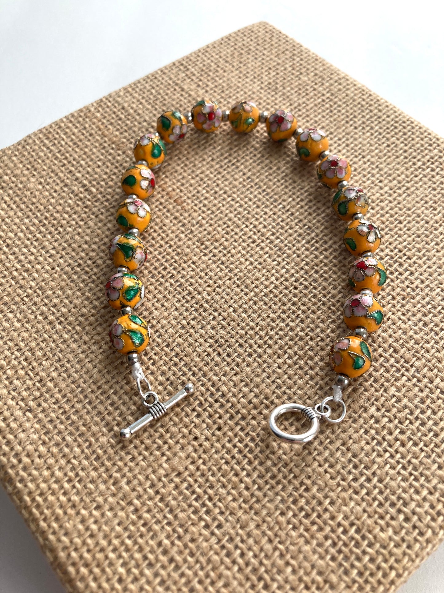 Extra Large Wedding Cake Bead Bracelet w/Toggle Clasp