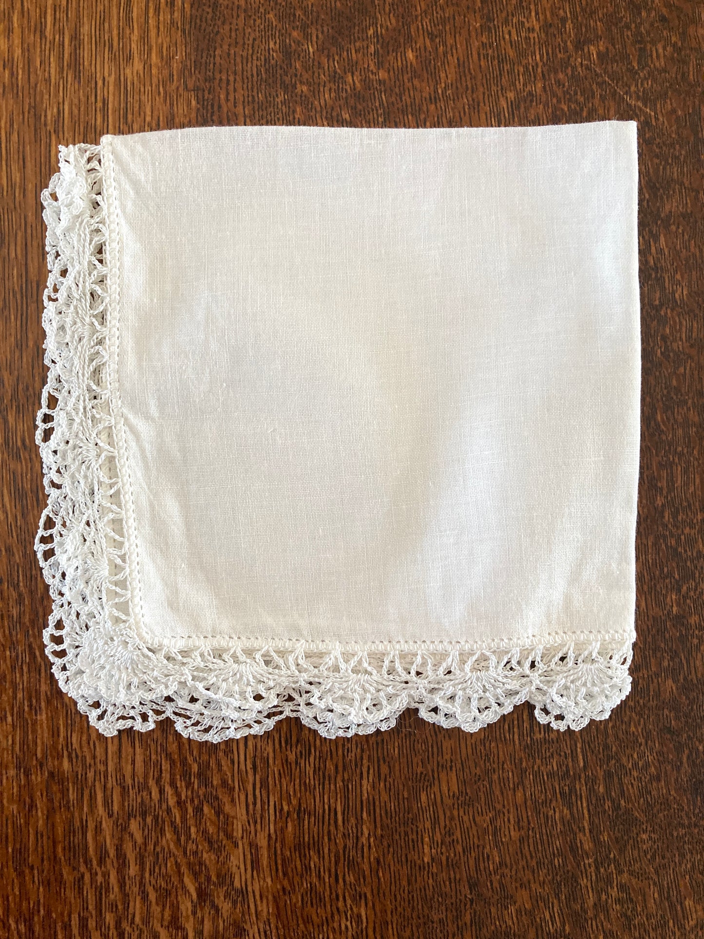 Set of 6 Vintage Crochet Lace Edge Hankies