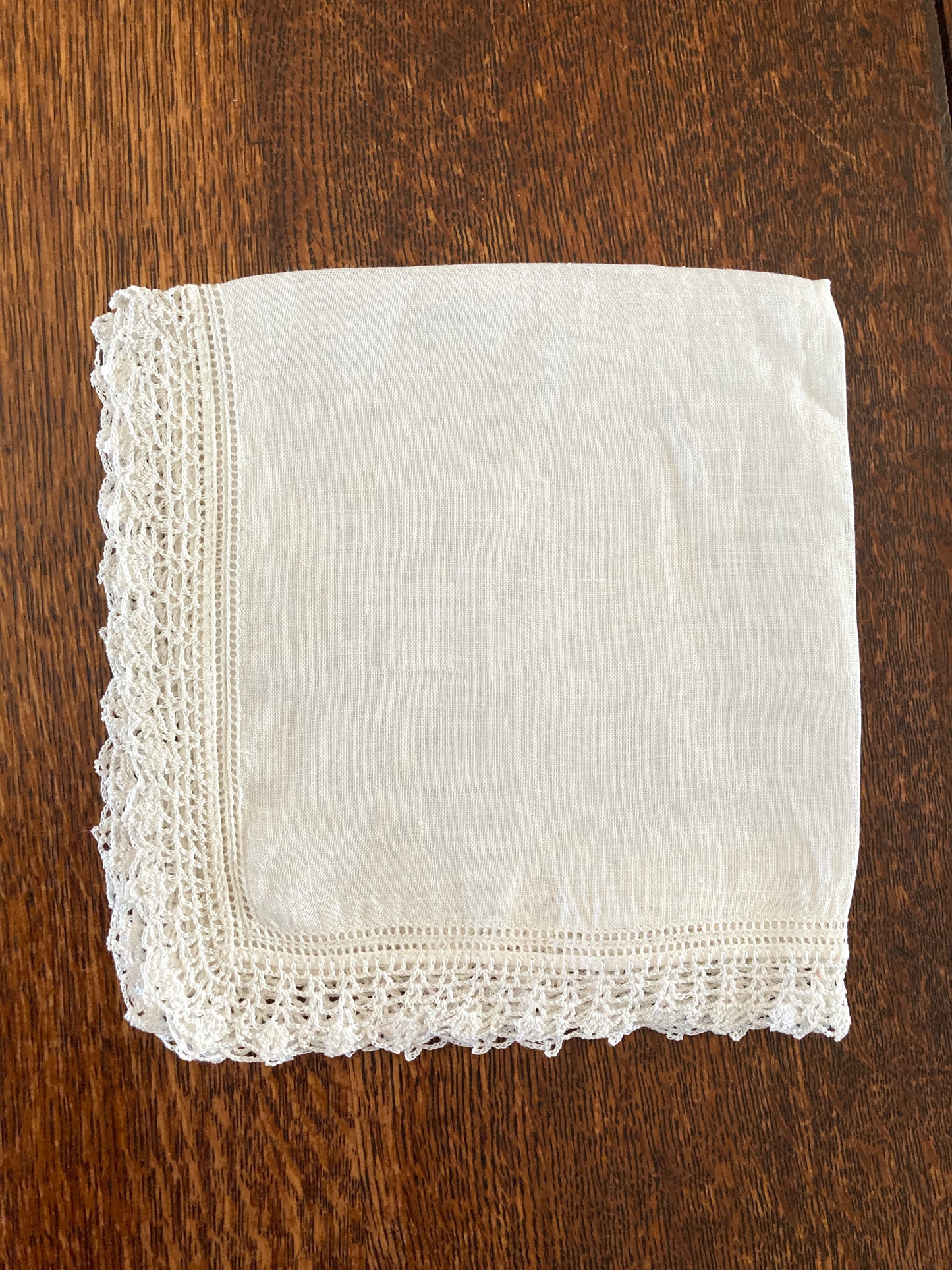 Set of 6 Vintage Crochet Lace Edge Hankies