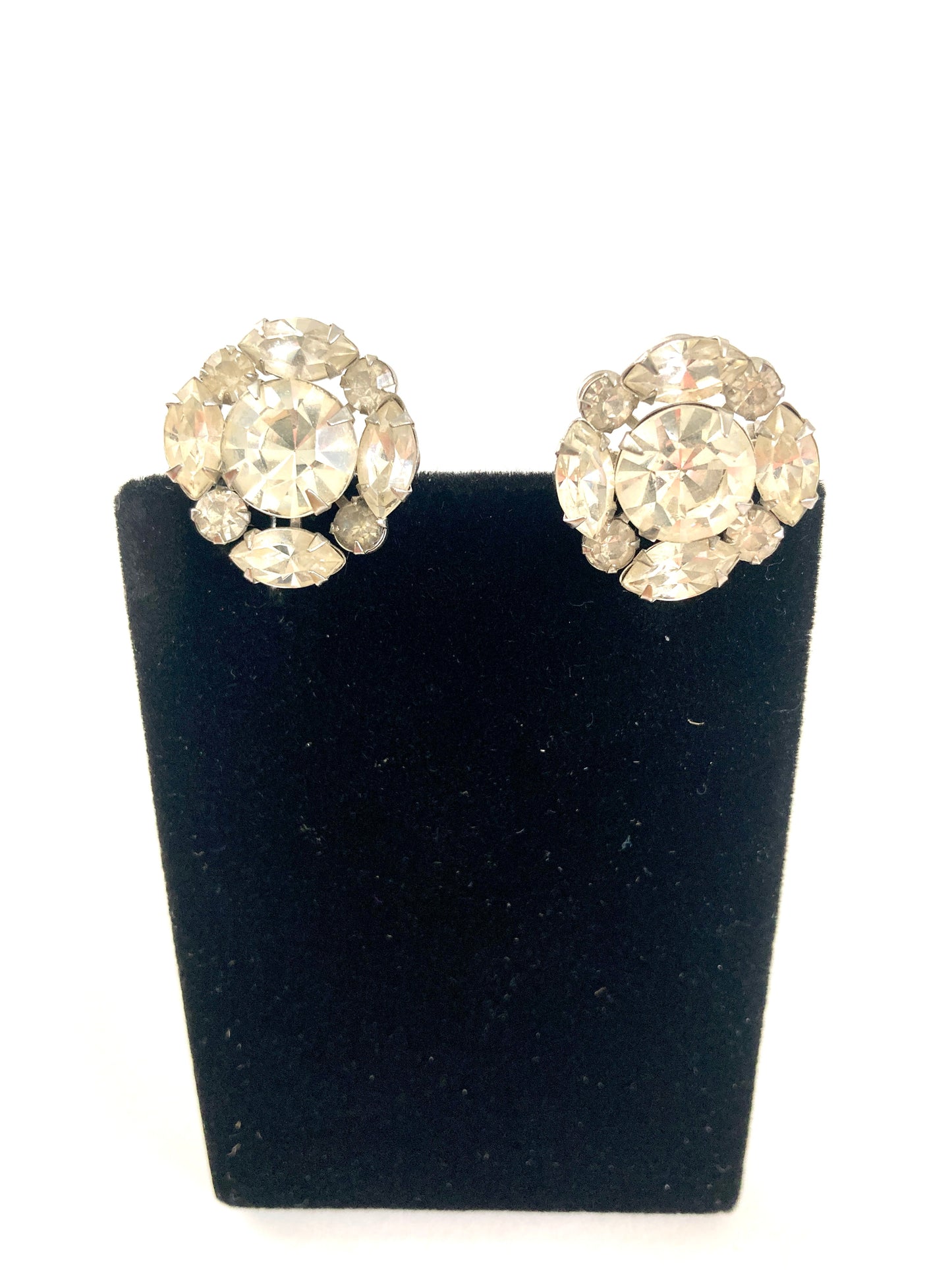 Vintage Pair of Clear Rhinestone Scatter Pins