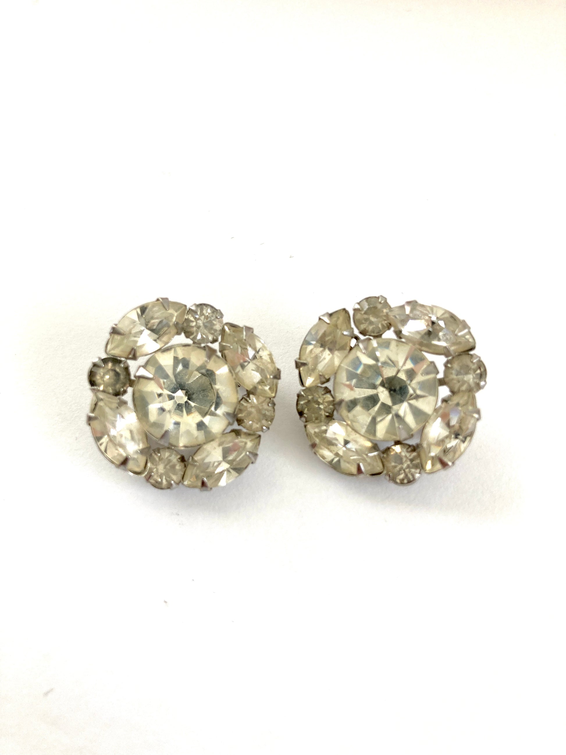 Vintage Pair of Clear Rhinestone Scatter Pins