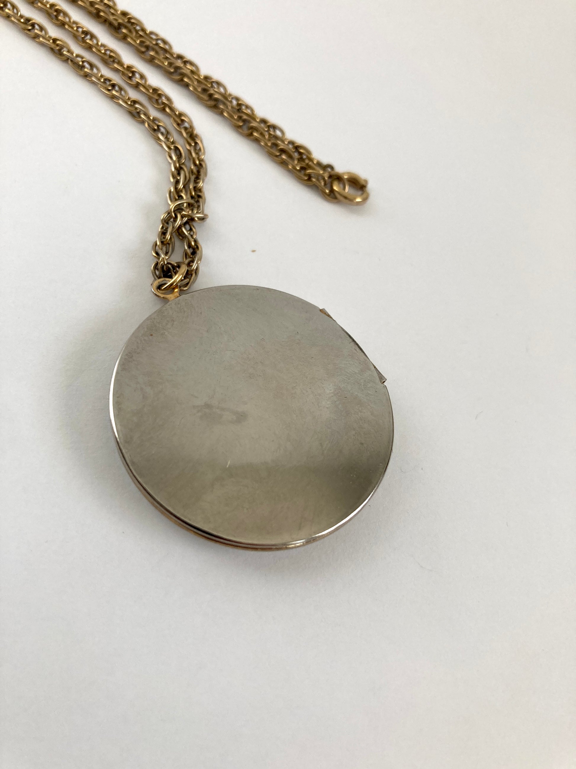 1960s Guilloche Locket with Flowers