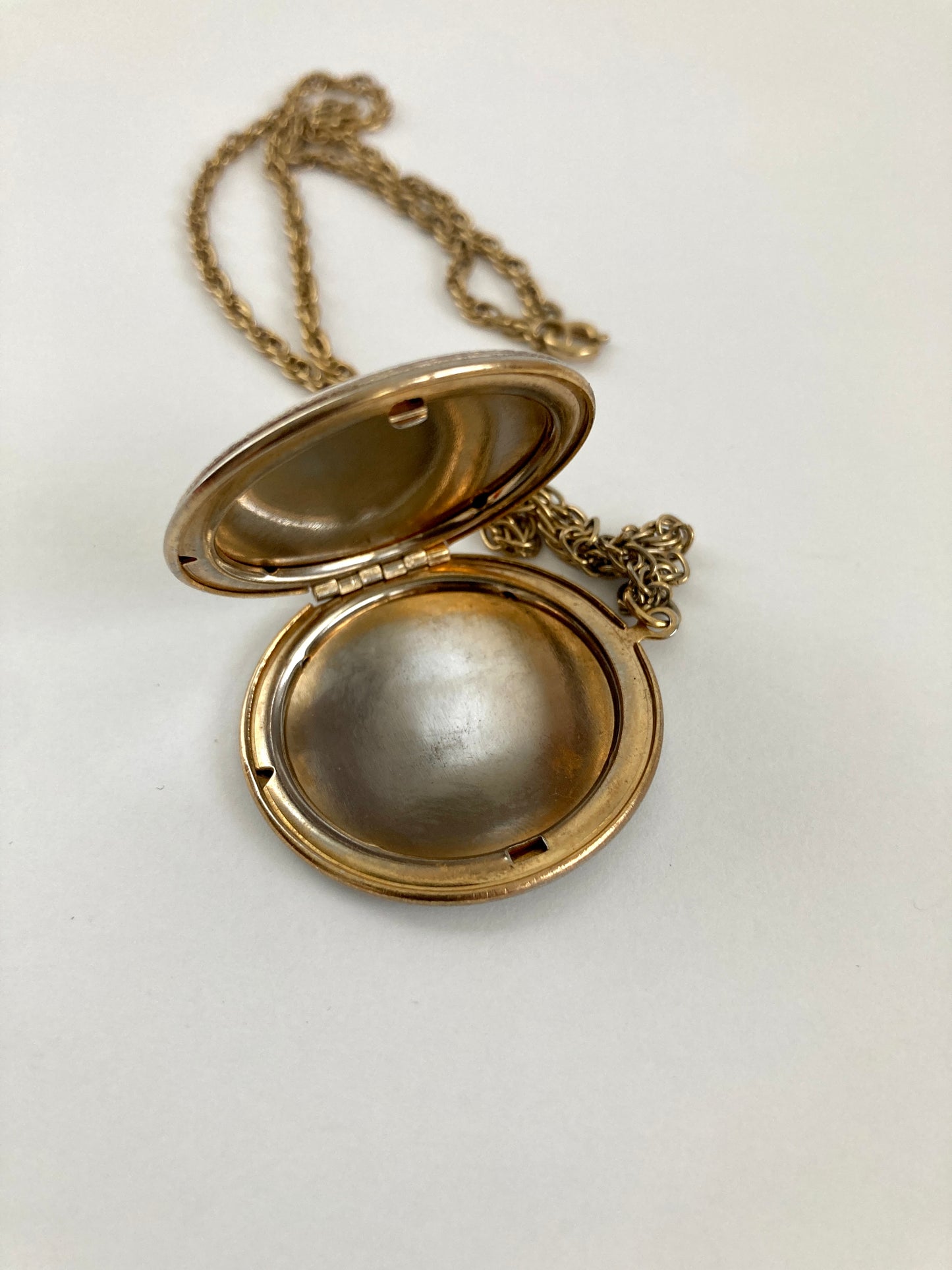 1960s Guilloche Locket with Flowers