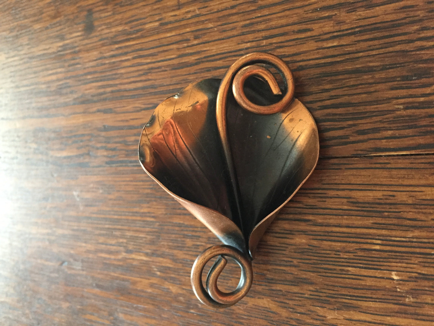 Copper Calla Lily Brooch